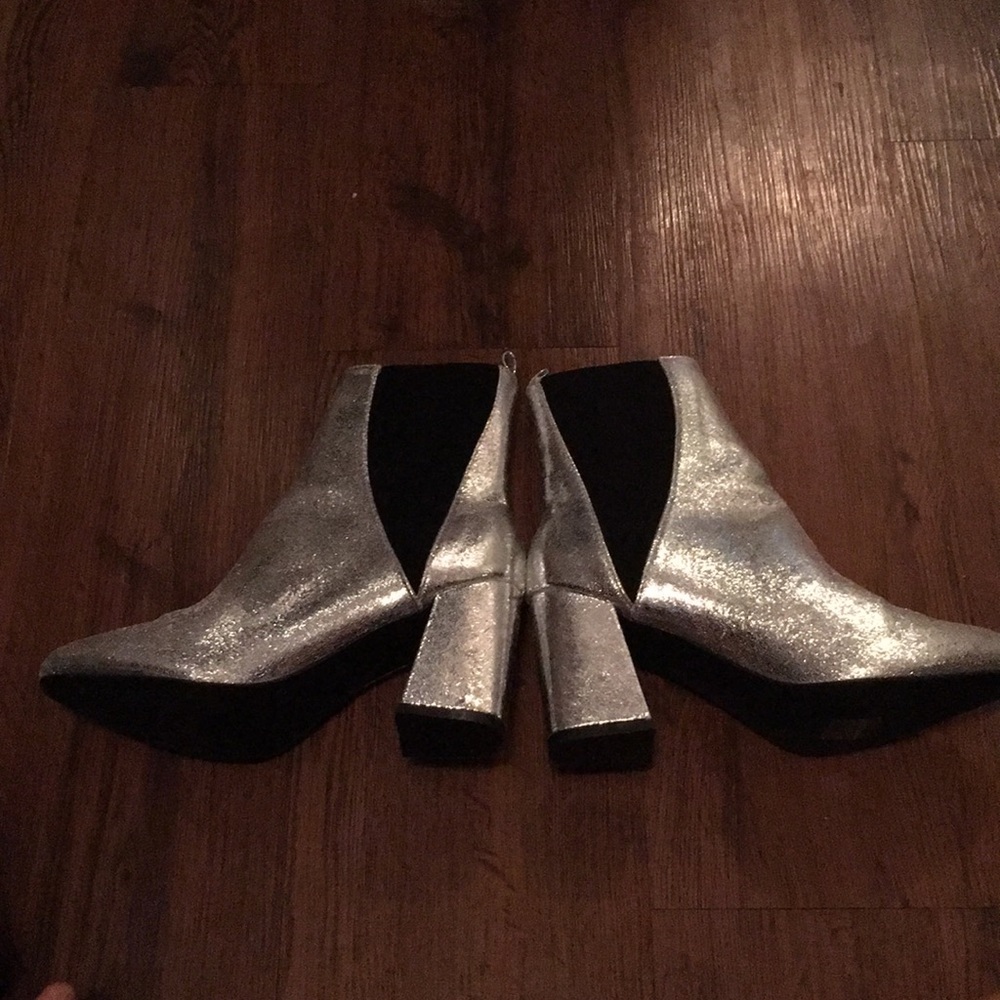 Silver booties